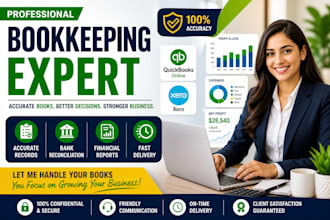 do bookkeeping, quickbooks cleanup, xero and wave expert