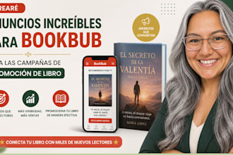 crearé anuncios increíbles para bookbub para las campañas de promoción de libro