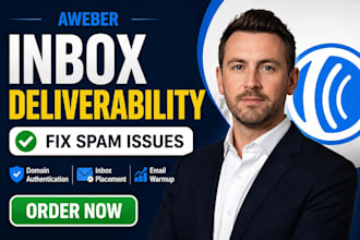 setup aweber deliverability fix inbox spam issue domain authentication warmup