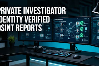 provide private online investigation, identity checks and osint reports