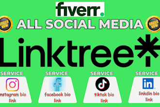 set up linktree bio link landing page for instagram social media
