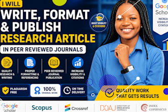 write, format and publish research article in peer reviewed journals