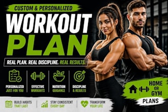 create a personalized workout plan and nutritional plan for your goals