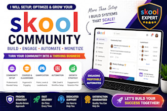 setup a high converting skool community with an automation and engagement system