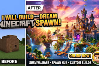 build a custom minecraft spawn or survival base
