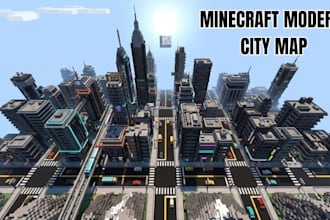create minecraft city maps, spawn and server worlds in modern urban style