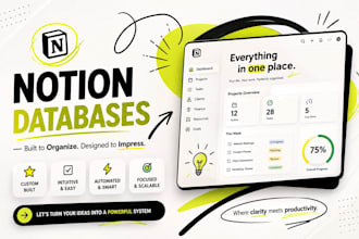 create custom notion database and project management system