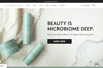 build skincare cosmetics shopify store skincare website organic skincare website