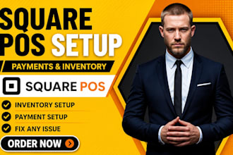 set up your square pos system with payments and inventory