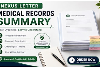 analyze and summarize medical records for legal or insurance cases