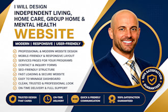 build independent living, assisted living, mental health and home care website