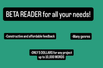 beta read your fanfiction and fiction books