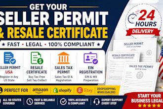 get seller permit, resale certificate, and sales tax permit tax exempt in USA