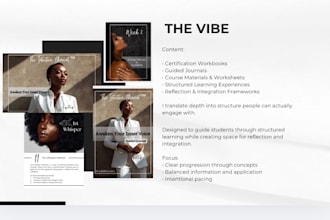 create a workbook course manual journal for your program