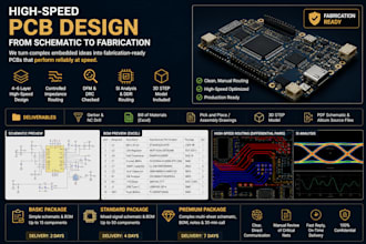 design a manufacturing ready schematic and bom from your circuit concept