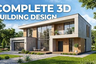 provide complete building design with 3d modeling