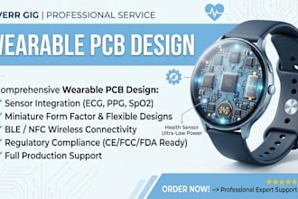 design smart wearable pcb with emg and ble for health devices