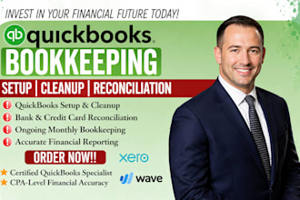 do accounting setup and clean up bookkeeping using quickbooks online and xero