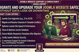 migrate and upgrade your joomla website safely without data loss or downtime