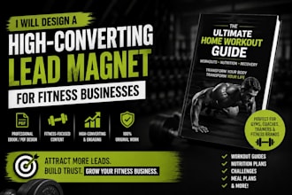design professional fitness lead magnet PDF, workout plan