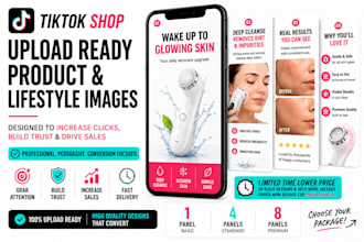 create upload ready tiktok shop product and lifestyle images