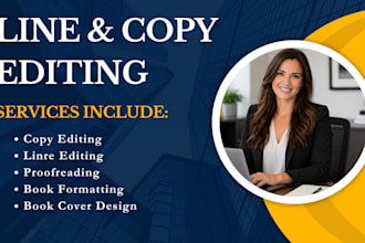 copy, line edit and proofread your book, ebook for amazon KDP