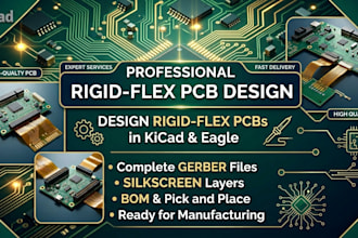 design rigid flex pcb in kicad eagle with silkscreen and gerber files