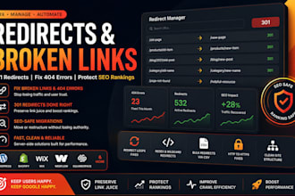 fix technical SEO errors, 301 redirects, and crawl budget issues