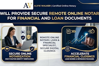 provide secure remote online notary for financial and loan documents