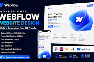 designs modern webflow website