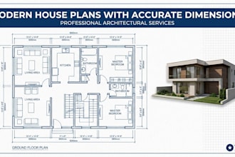 design modern house plans with accurate dimensions