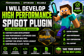 develop high performance spigot plugin for minecraft server
