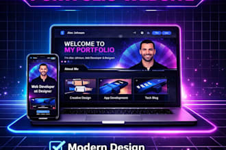create a modern portfolio or personal website