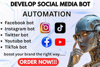 custom social media bot, tiktok bot, instagram bot, youtube bot, twitter x bot