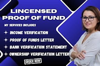 do verified and notarized proof of funds documentation for funding application