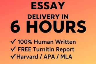 write urgent essay assignment in 6 hours with references