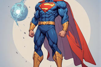 do a superhero character art