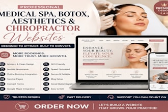 build a stunning medical spa, botox, aesthetics, chiropractor, dentist website
