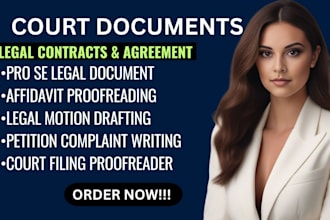 draft or proofread affidavit, motion, petition, or complaint, other legal docs