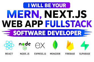 be your mern, next,  full stack web software developer firebase, mongo ,supabase