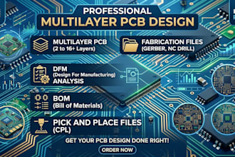 multilayer pcb, fabrication files, dfm, bom, pick and place