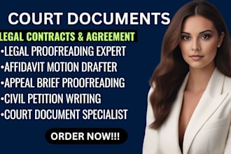 draft or proofread affidavit, motion, petition, or complaint, other legal docs
