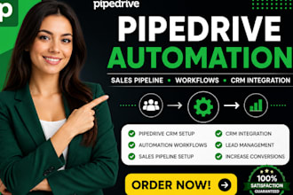 setup pipedrive crm automation pipedrive integration and sales pipeline workfiow