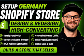 design redesign german shopify store, deutsch dropshipping website optimization