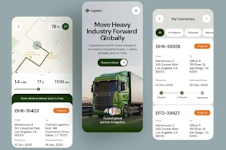 develop transportation ride hailing app, heavy cargo, courier, freight mobile ap