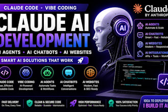 build claude ai apps, vibe code websites, ai agents and chatbots