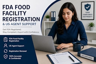do fda facility registration and US agent support