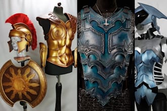 3d cosplay creation wearable cosplay armor eva foam anime cosplay props 3d mask