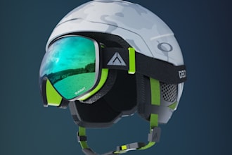 create professional 3d helmet model for cosplay printing and product design