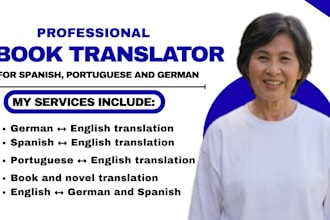 do german, french, russian translation, french book editing and proofreading